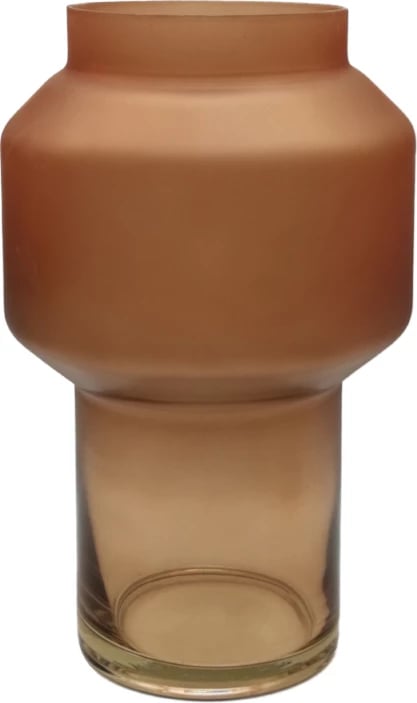 Vazo qelqi, ngjyrë terrakote, 15x15x24 cm
