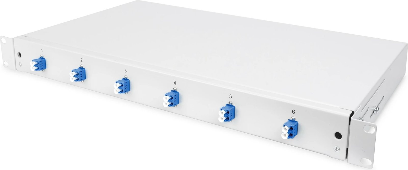 Kutia për fibra optike Digitus, LC, OS2, 6 porta, 1U, ngjyrë gri