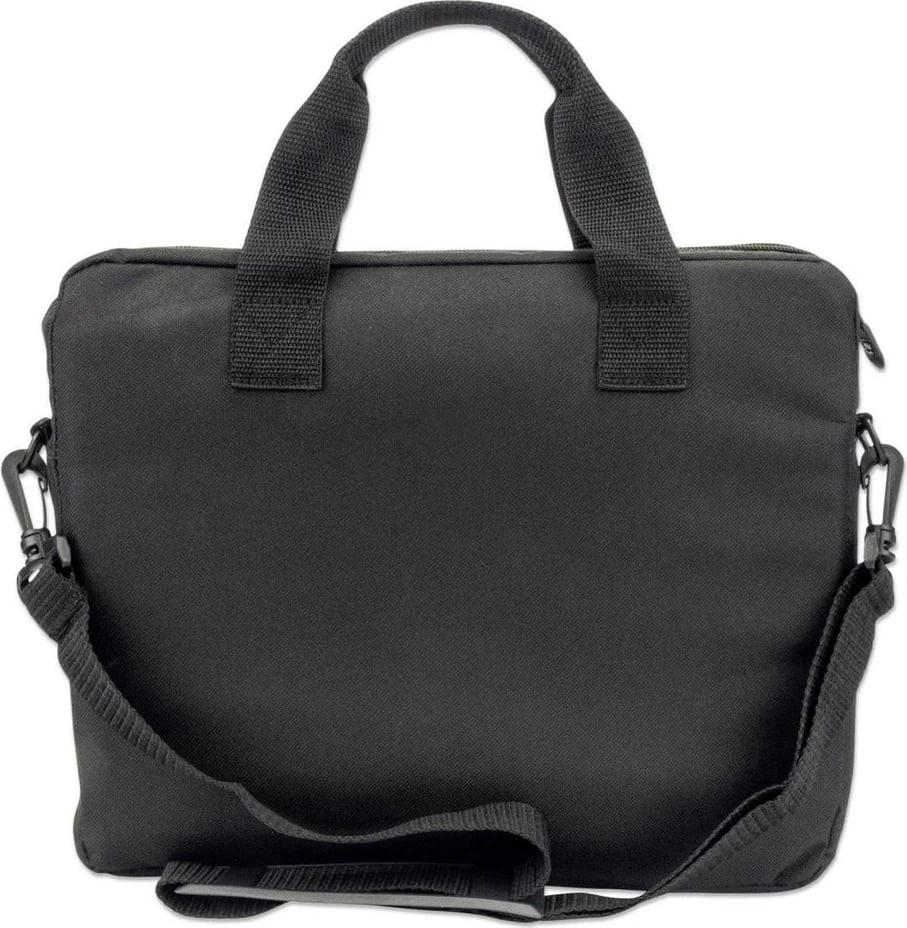 Çantë laptopi Manhattan London 12.5 inç, messenger, xhep për aksesorë, e zezë