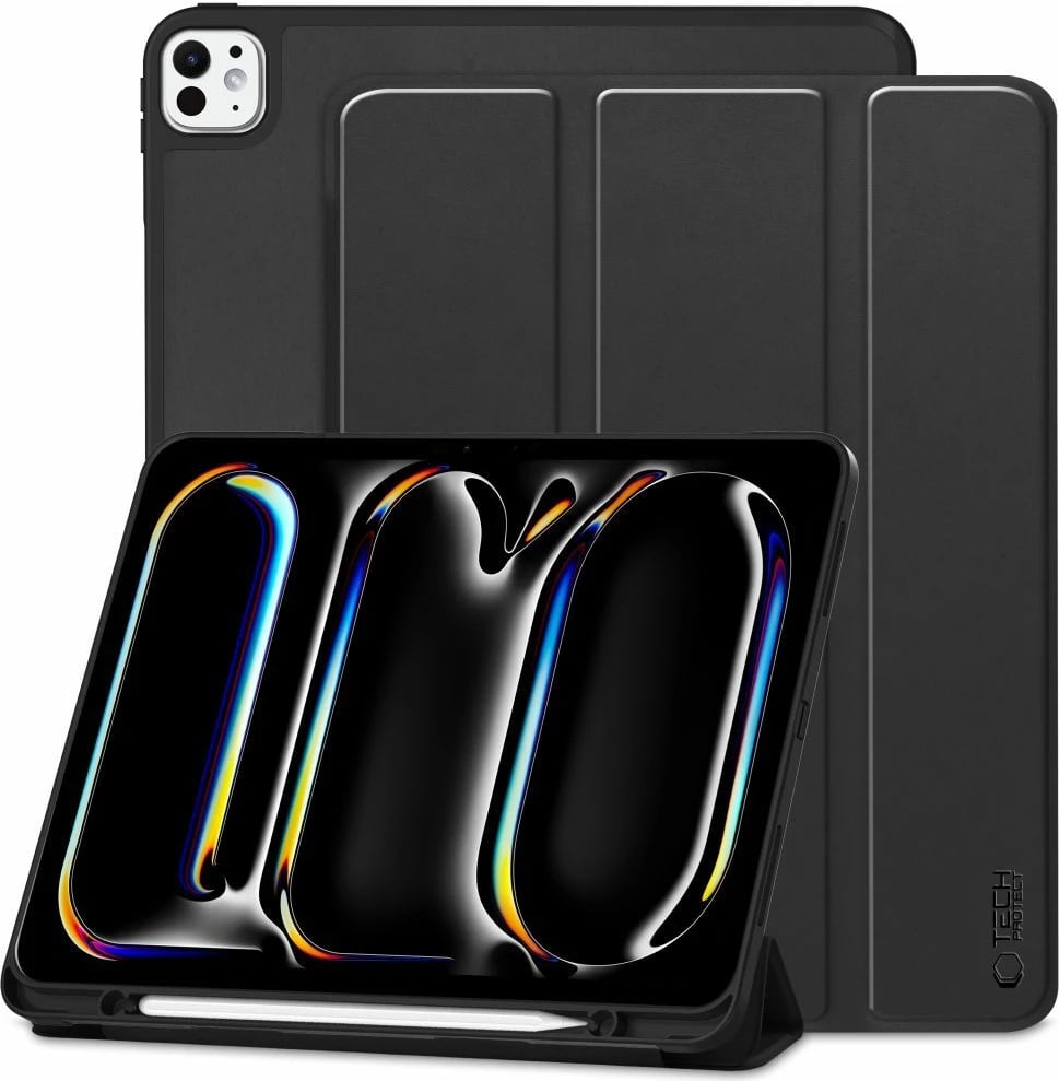 Mbështjellës Tech-Protect SC Pen për iPad Pro 11" 2024, Silikon, i zi