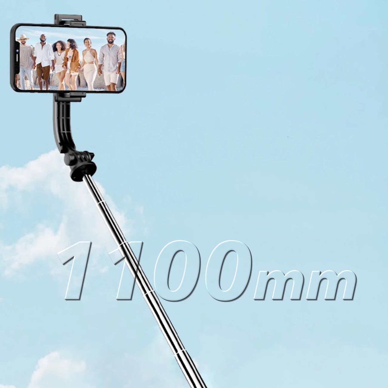 Selfie stick/tripod Dudao F18S 4-në-1 110 cm me Bluetooth dhe telekomandë, për celular, e zezë