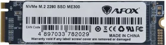 SSD AFOX ME300, 256GB, M.2 2280, PCI-Ex4, NVMe, e zezë