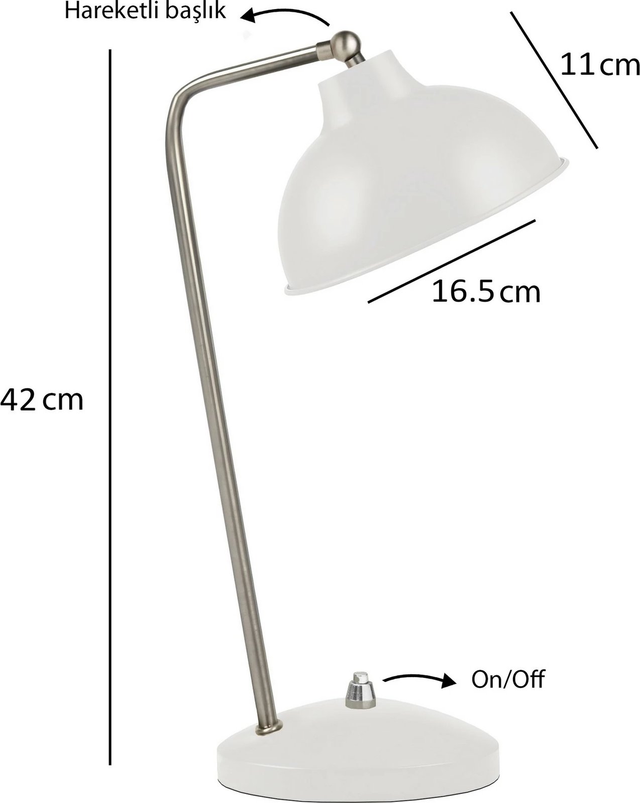 Llambë tavoline Opviq, e bardhë, 241302