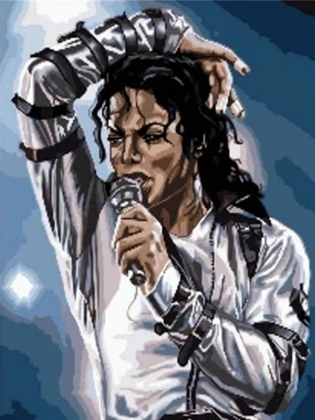 Mozaik diamantësh Norimpex Michael Jackson, 30x40 cm, shumëngjyrësh, set DIY