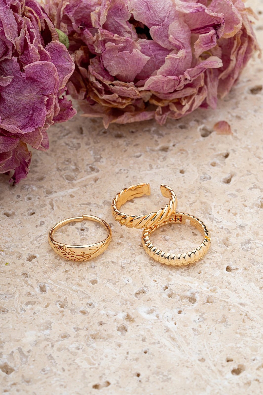 Set unazash Jumeon, ngjyrë ari, 3 copë