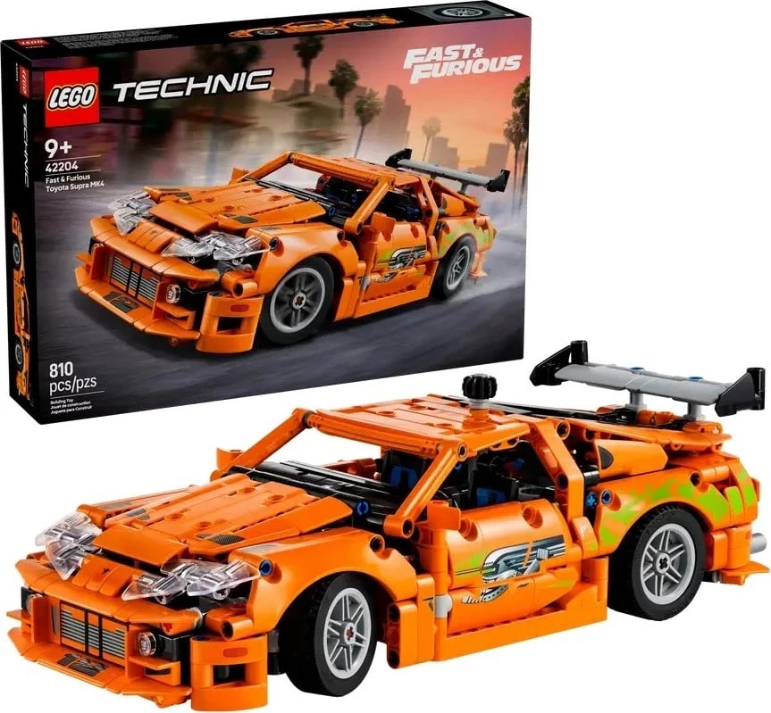 Set LEGO Technic Toyota Supra MK4 Fast & Furious, 810 pjesë, Portokalli