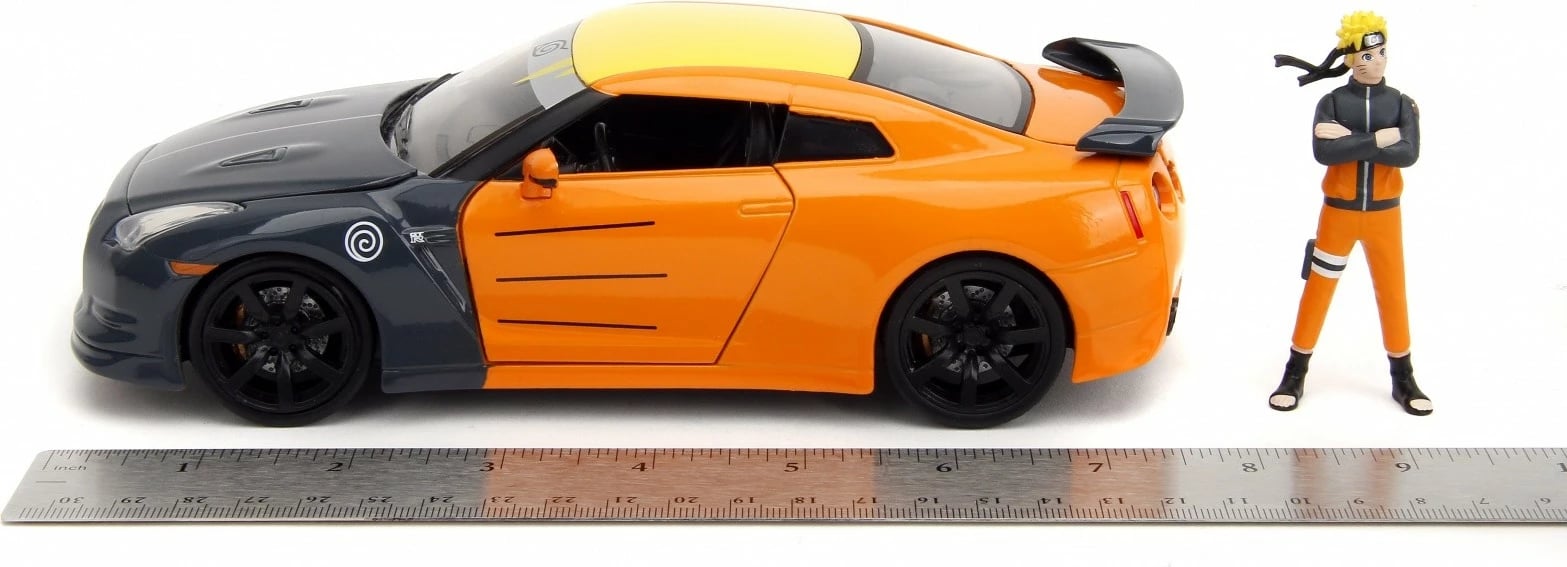 Makine lodër Jada Toys Naruto Shippuden Nissan GT-R 1:24 me figurë Naruto, portokalli/zezë Makine lodër Jada Toys Naruto Shippuden Nissan GT-R 1:24 me figurë Naruto, portokalli/zezë