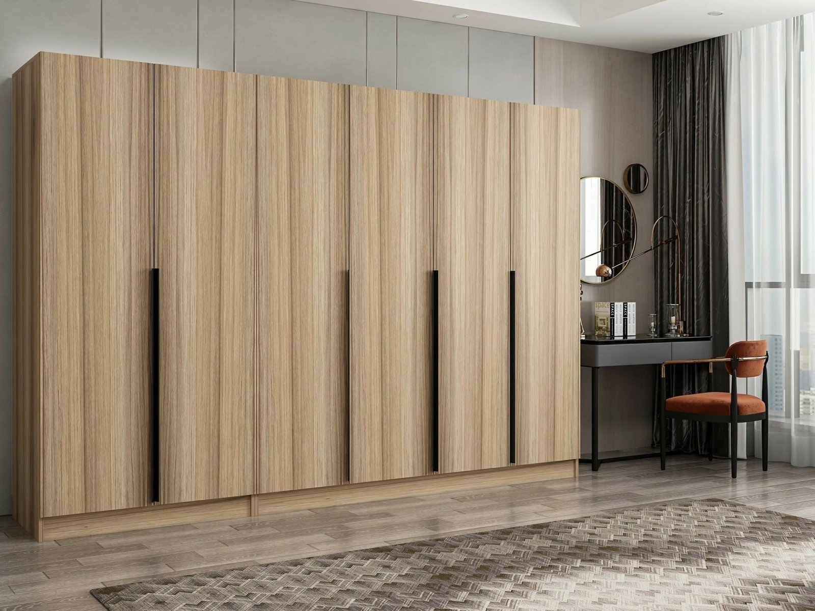 Dollap për dhomë gjumi, ngjyrë lisi, Skye Decor Kale Plus - 7796