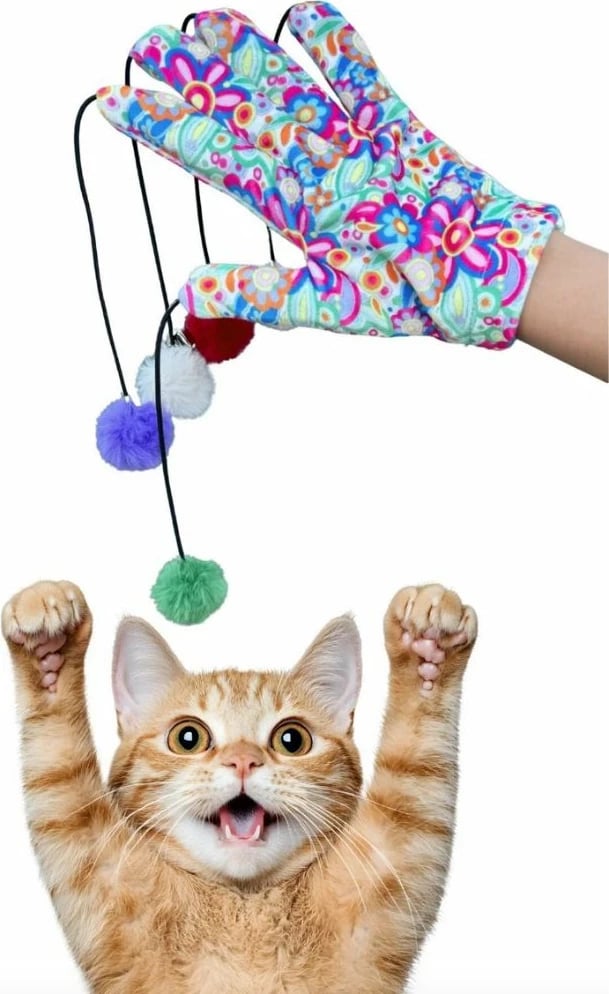 Lodër mace, dorezë shumëngjyrëshe, Paws & Whiskers, Miyav 1015