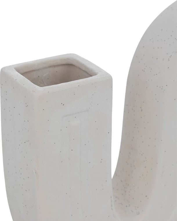 Vazo Snaky qeramike, ngjyrë e bardhë, 25x5x21cm Vazo Snaky qeramike, ngjyrë e bardhë, 25x5x21cm