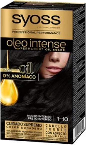 Ngjyrë për flokë Syoss Oleo Intense 1-10 e zezë e thellë