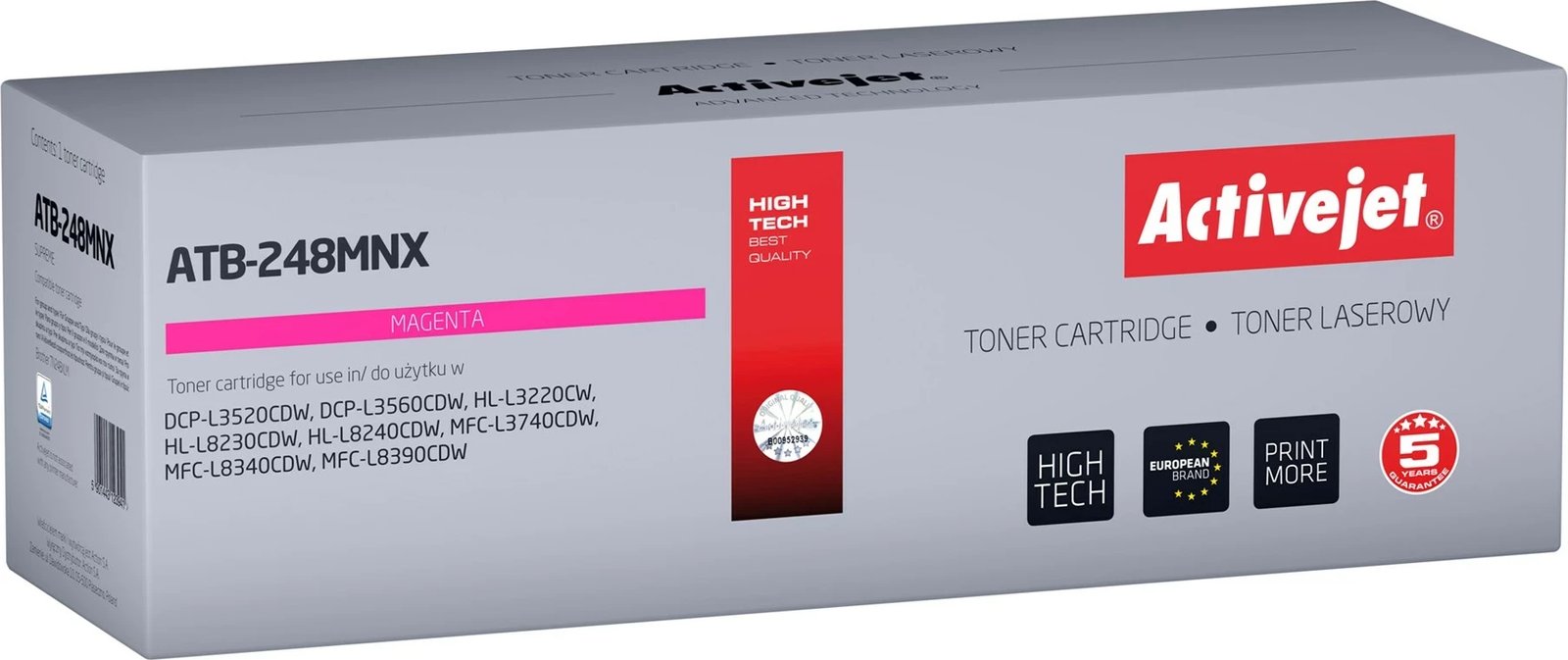 Toner Activejet ATB-248MNX për printer Brother, Magenta