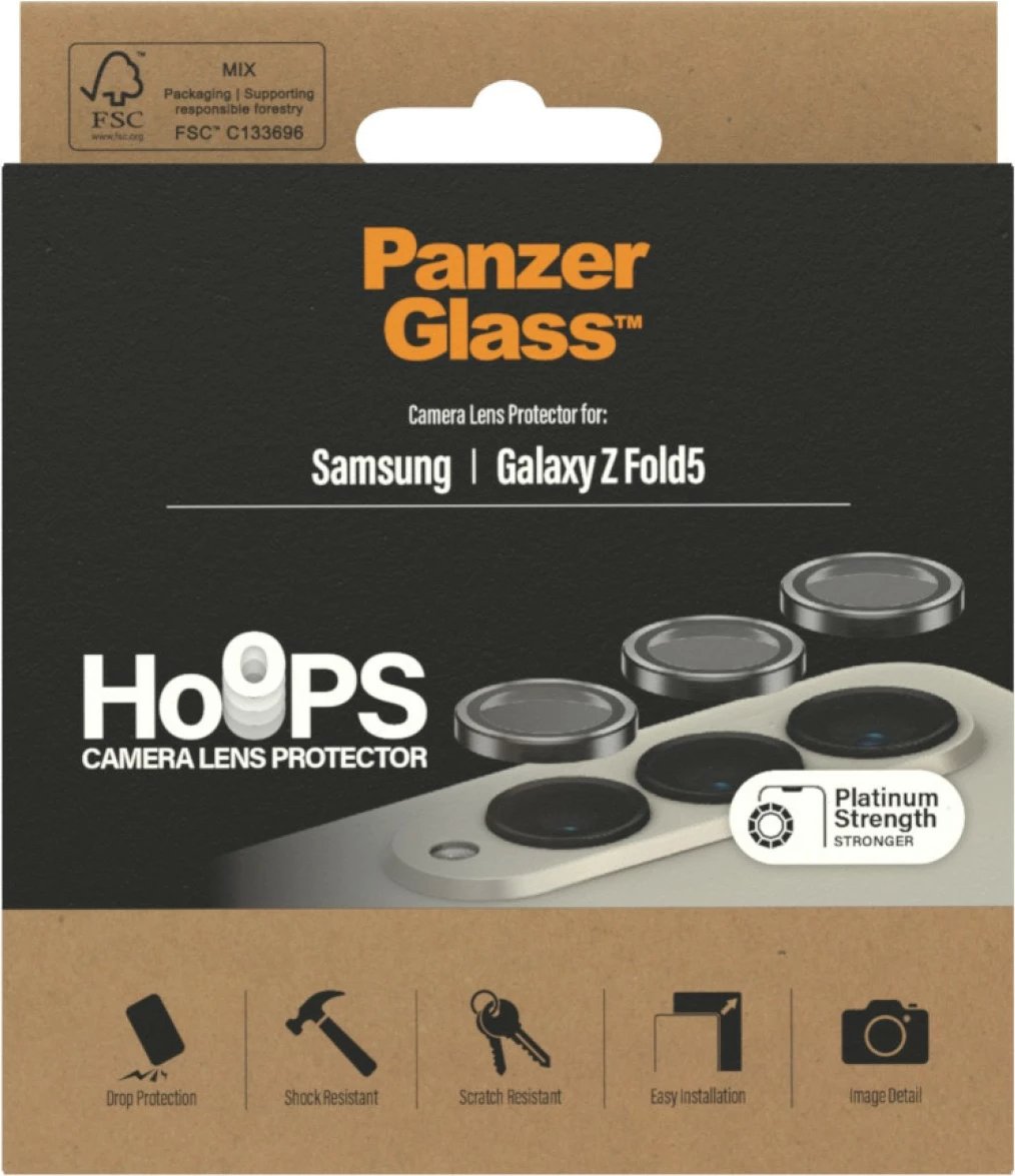 Mbrojtës lentash PanzerGlass Hoops për Galaxy Z Fold 5, i zi