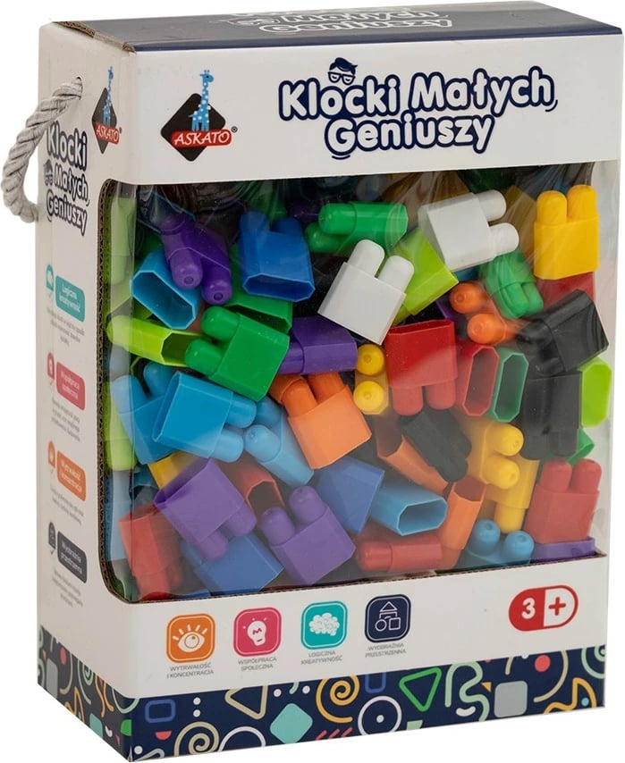 Set blloqe ndërtimi ASKATO Small Geniuses Blocks, 260 pjesë, shumëngjyrëshe