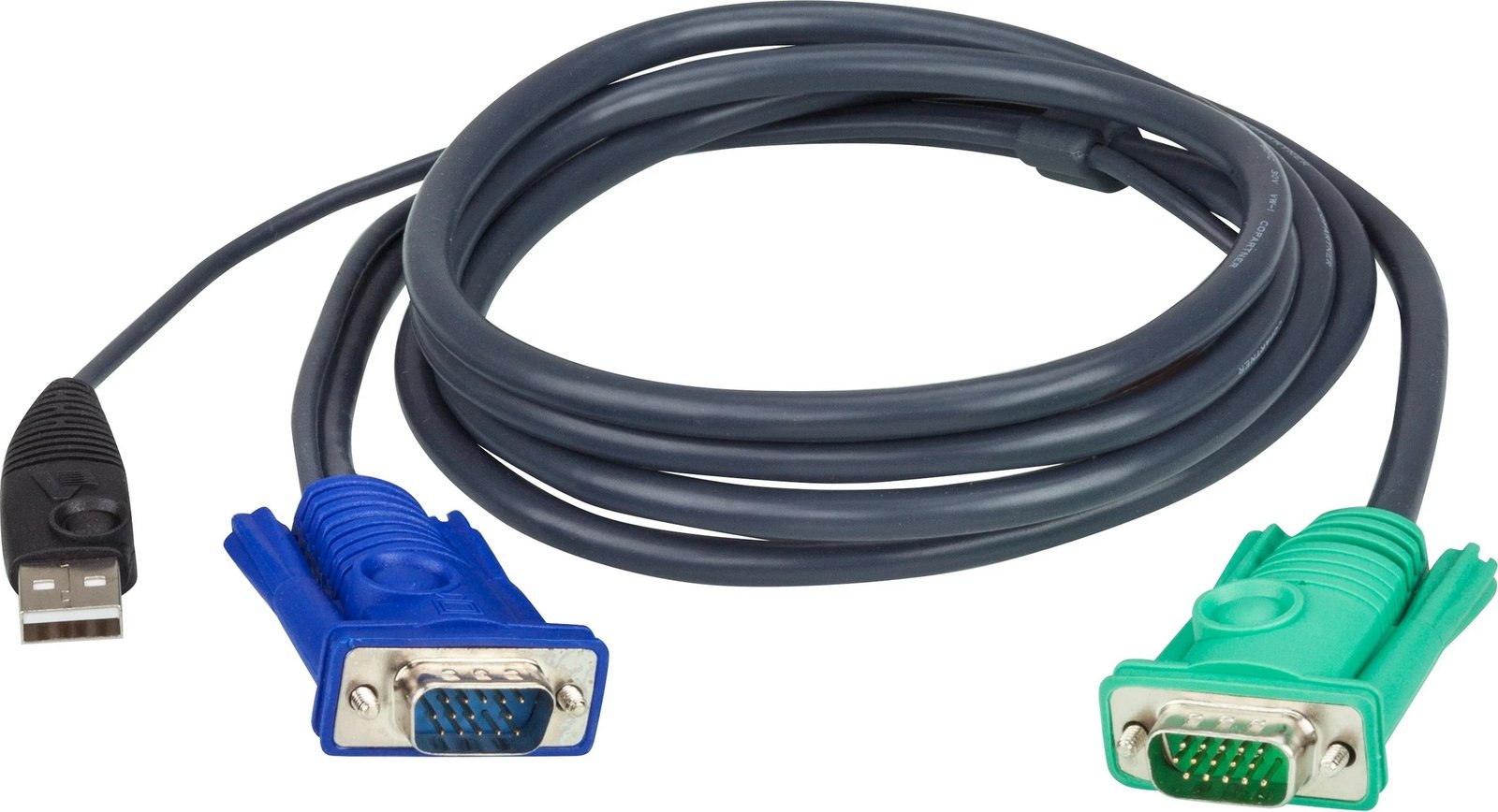 Kabllo KVM ATEN 2L-5205U, VGA/USB, 5m, zi