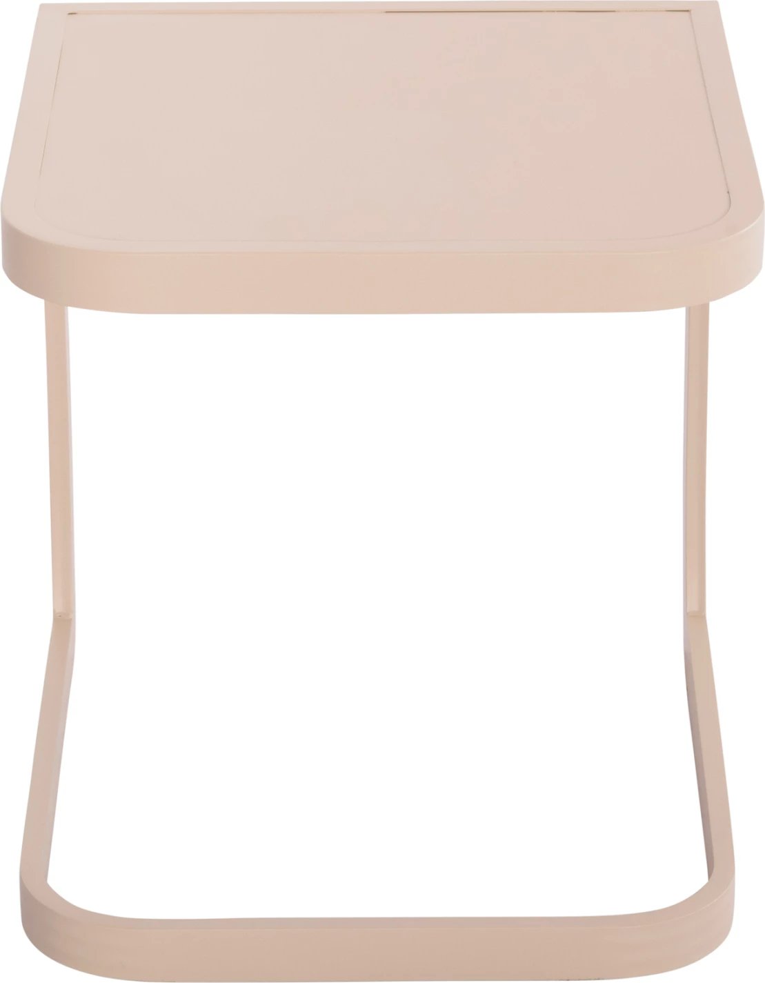 Tavolinë anësore për shezlong, alumin, ngjyrë shampanjë, RICKON FH6324.04, 45x48x49.5cm