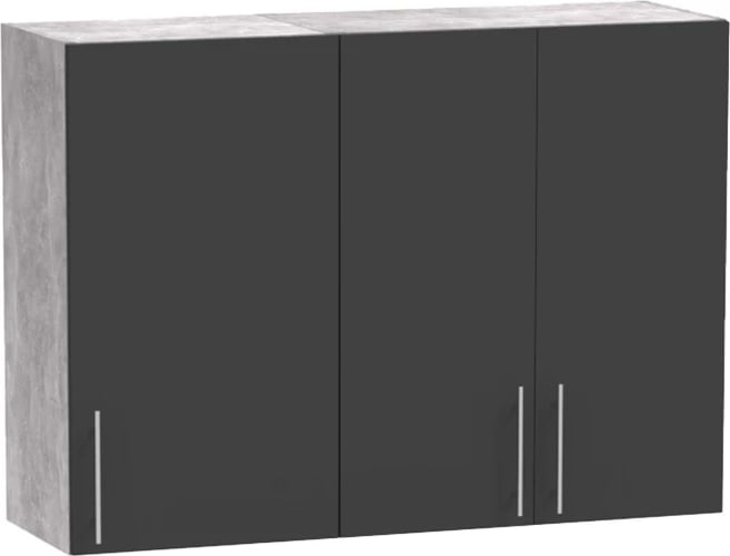 Njësi kuzhine Festa I melamine, ngjyrë gri e errët dhe sonoma, sipërfaqe pune 100x60x85cm