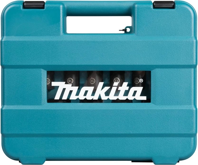 Set çelësa goditës Makita 14 pjesë, 1/2", me kuti, ngjyrë e zezë/gjelbër