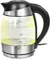 Çajnik elektrik me rregullim temperature, Lafe CEG005, 1.8 L, 2200 W, xhami, i zi/inox/transparente
