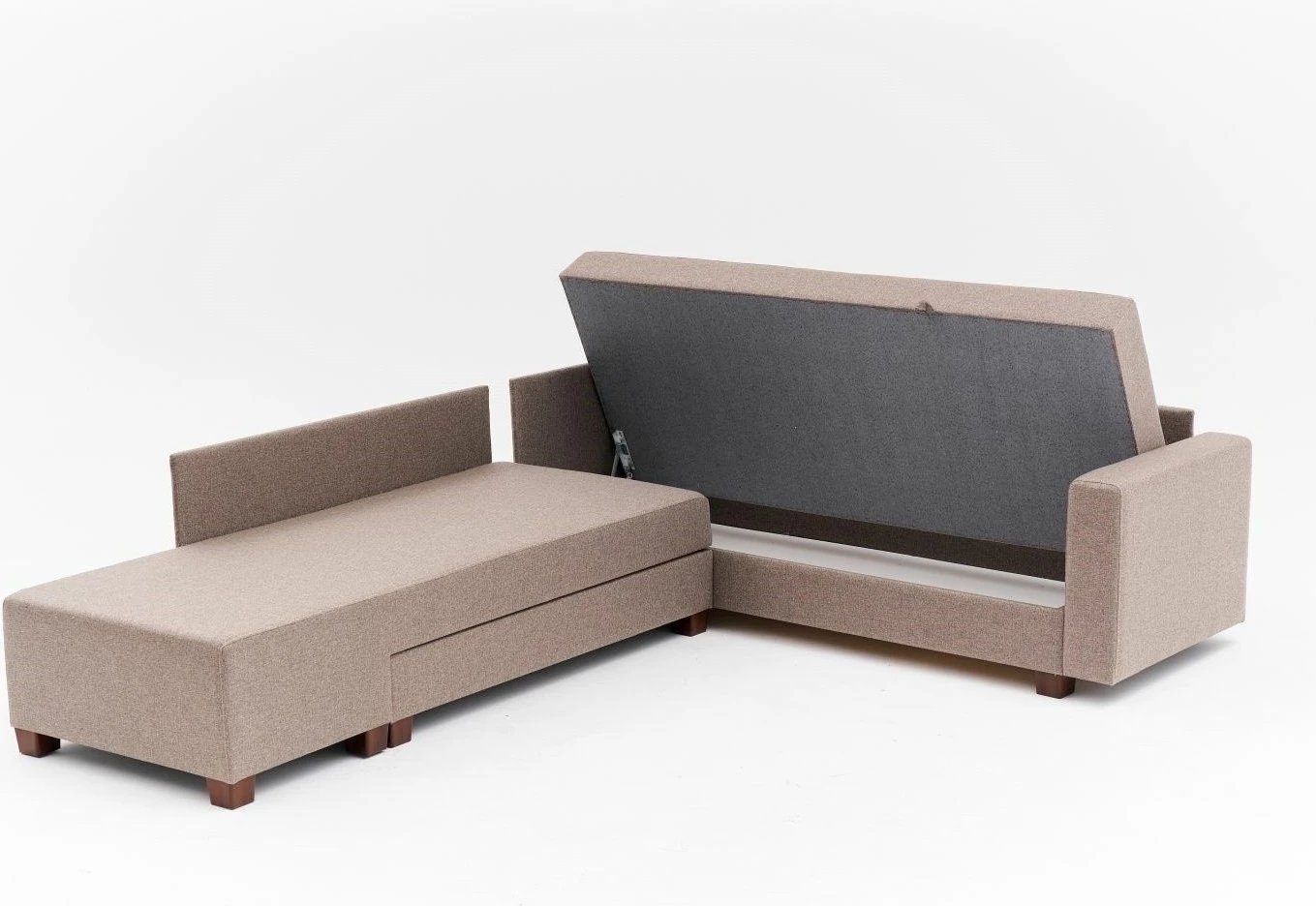 Kënd-sofë krevate Atelier del Sofa, Aly Arzilla, kënd i majtë, ngjyrë kafe