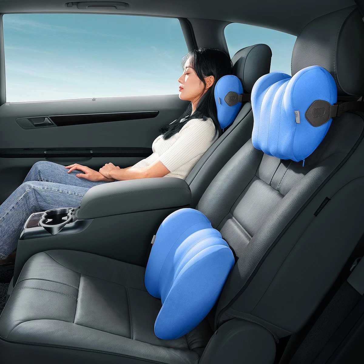 Jastëk mbështetës për mes, Baseus ComfortRide, C20036401311-00, Blu Jastëk mbështetës për mes, Baseus ComfortRide, C20036401311-00, Blu