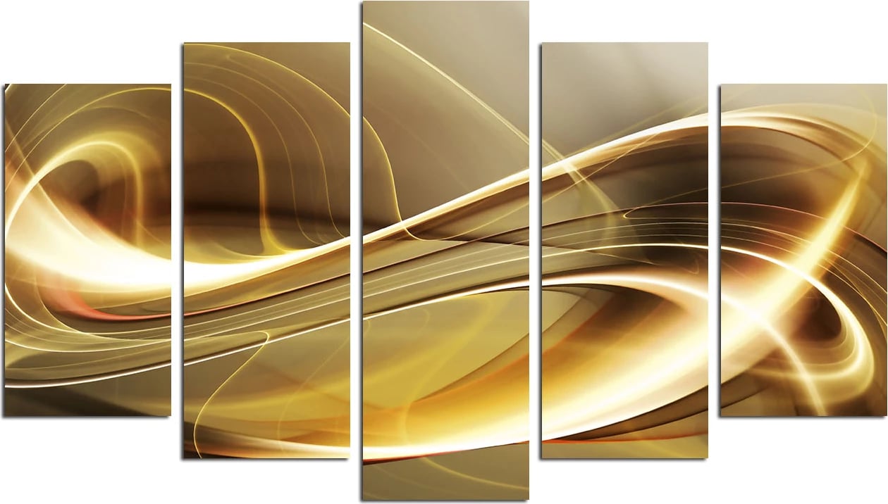 Set pikturash dekorative MDF, shumëngjyrëshe, 5 pjesë, Wallity, 5ABSMDF-62