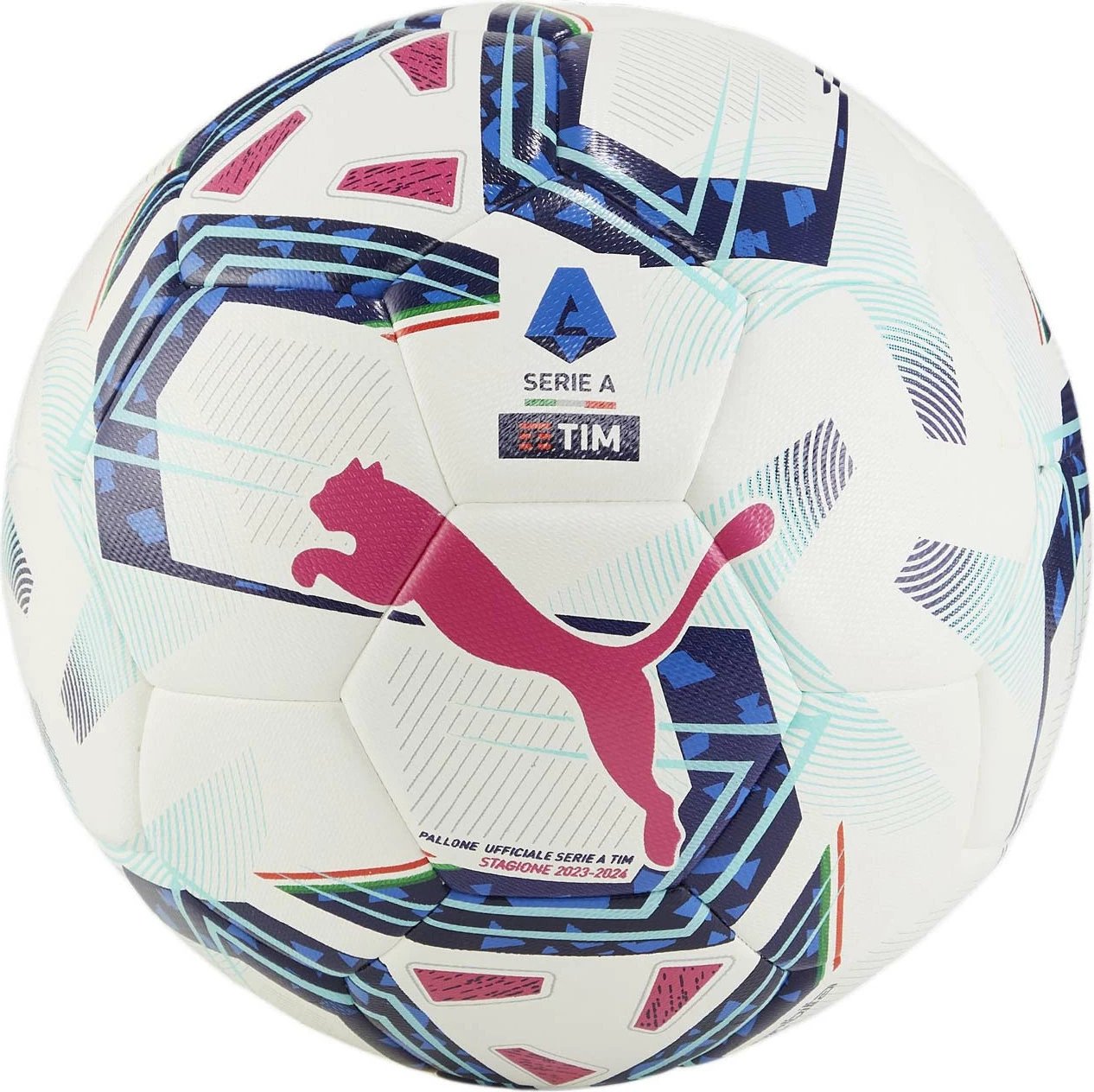 Top futbolli Puma, bardhë-kaltër-rozë