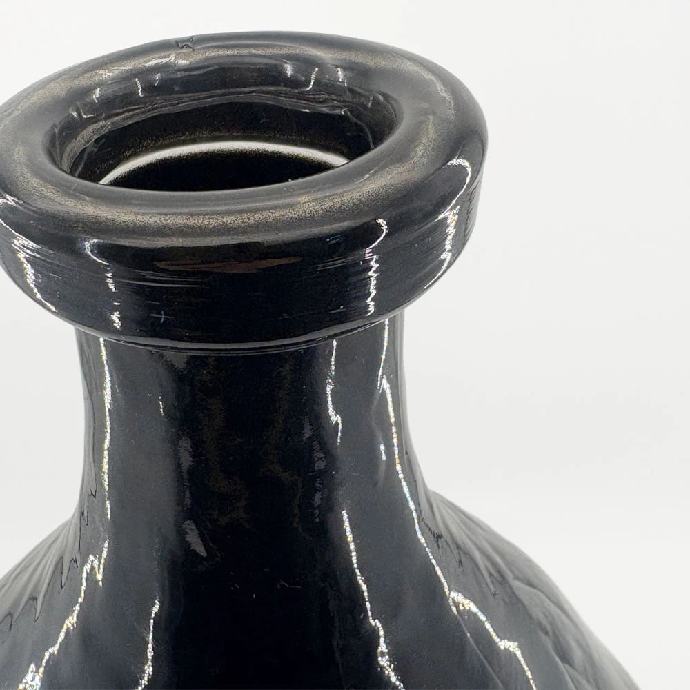 Vazo FLACON qelqi, ngjyrë e zezë, 27.5x27.5x46cm