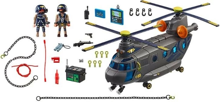 Set helikopter shpëtimi Playmobil City Action 71149 me drita e zë, 117 pjesë