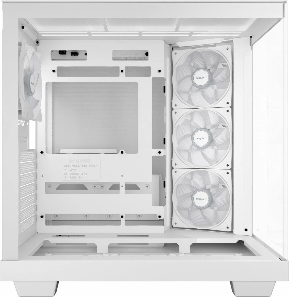 Kasë, be quiet!, Light Base 500 LX BGW86, Midi Tower ATX me ARGB dhe 4x120mm flladura, USB-C, e bardhë