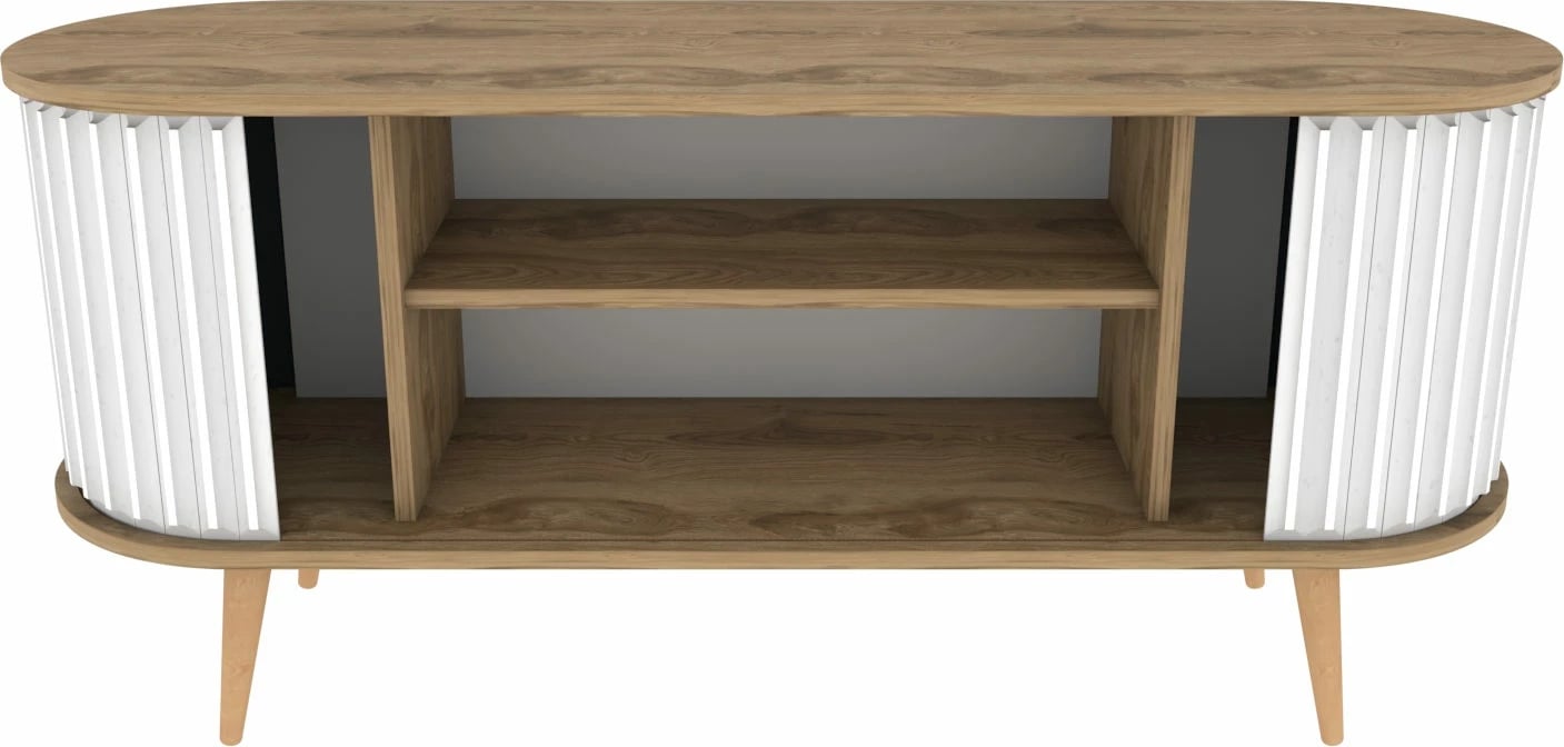 Komodë TV Hanah Home, ngjyrë lisi Oud, e bardhë