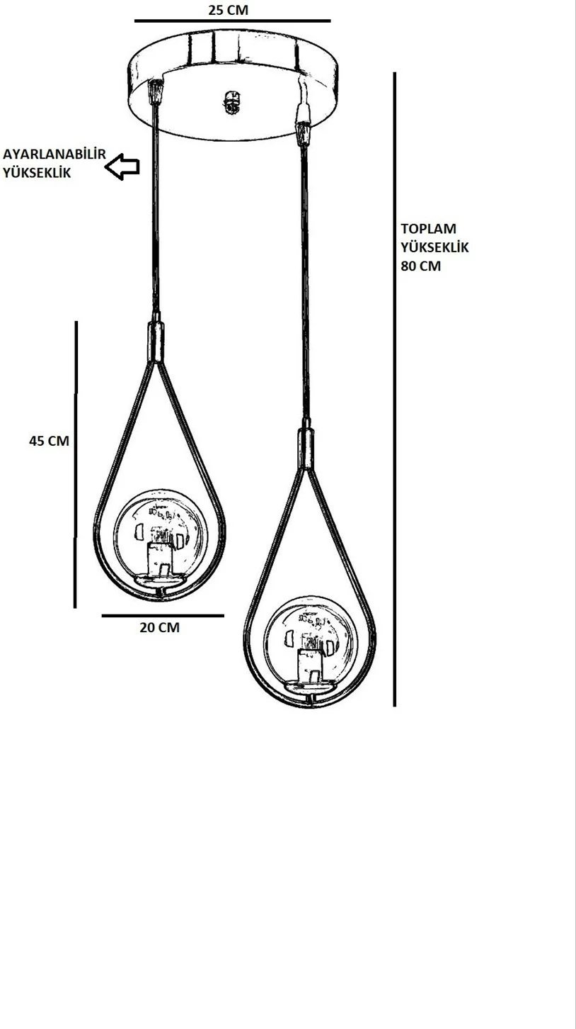 Llambë tavani Opviq Damla, 2 drita, xham i bardhë, bakër i vjetër
