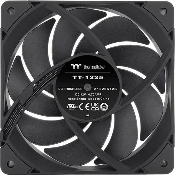 Ventilator kase Thermaltake TOUGHFAN 12cm Pro, CL-F139-PL12BL-A, 70.8 CFM, 2000 RPM, i zi