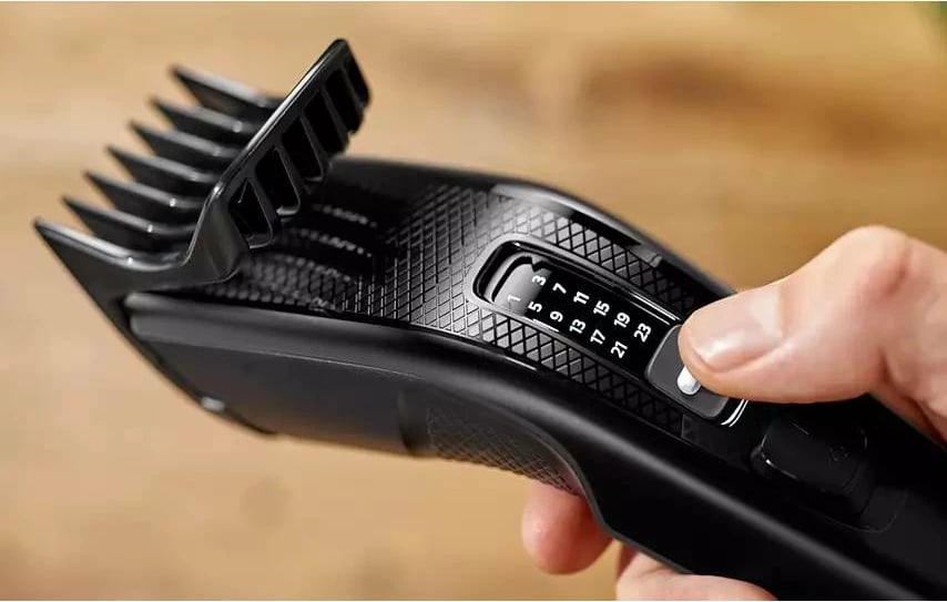 Makinë prerëse flokësh, Philips HC3510/85, 13 rregullime 0.5–23 mm, me kabllo, tehe çeliku + trimer hunde/veshi
