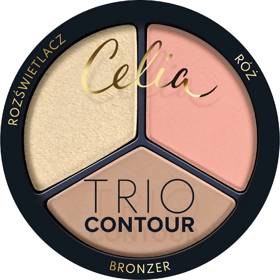 Set konturimi fytyre në pluhur Celia Trio Contour 02 për femra, 1 copë