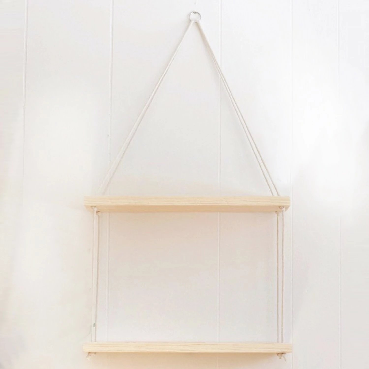 Raf muri prej druri, ngjyrë arre, Hanah Home, Raf230 (2 copë)