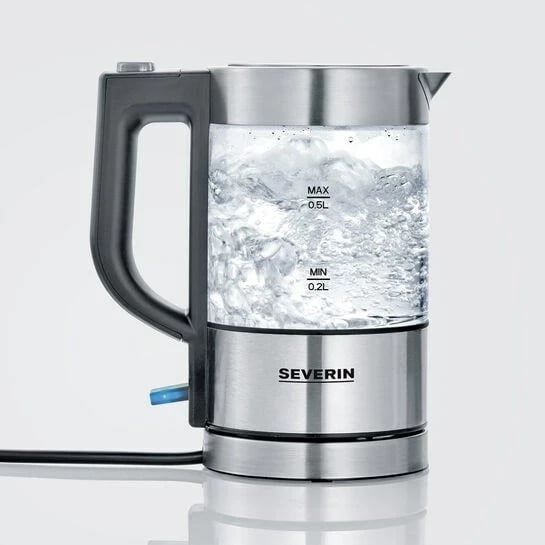 Ibrik elektrik Severin WK 3472, 0.5L, 1100W, Argjend