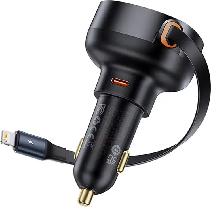 Karikues veture Baseus Enjoyment Pro me kabllo Lightning + USB-C, 55W, zi