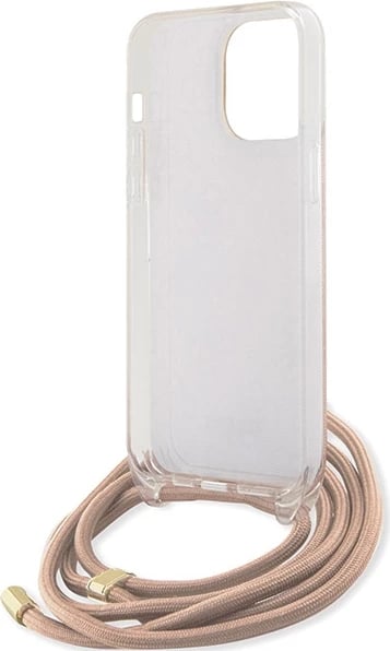 Mbështjellës Guess Crossbody Cord 4G Print për iPhone 15 Pro, Rozë Mbështjellës Guess Crossbody Cord 4G Print për iPhone 15 Pro, Rozë