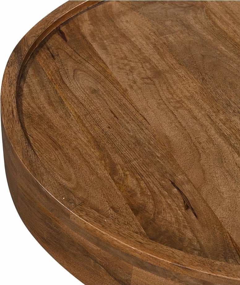 Tavolinë kafeje Dubai, dru mango, ngjyrë arre, 70x70x40 cm