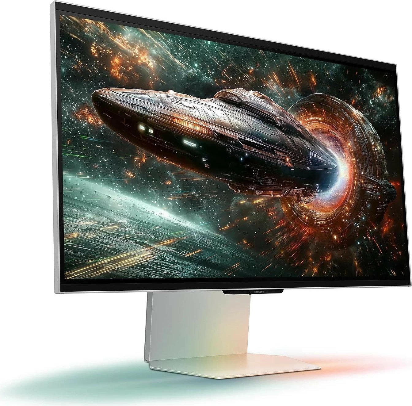Monitor Samsung Odyssey 3D G9 G90XF, 27 inç, IPS, 4K UHD, 165 Hz, argjendtë
