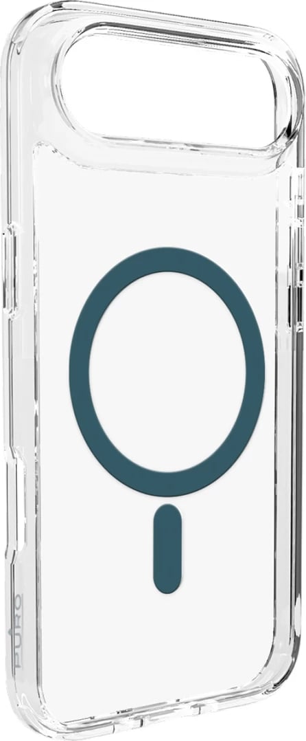 Mbështjellës Puro Lite Mag për iPhone 17 Air, kompatibil me MagSafe, transparent me unazë turkeze