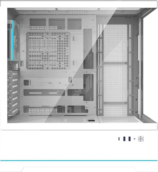 Kasë Darkflash DY451 PRO, midi tower, ARGB, 1 ventilator, e bardhë