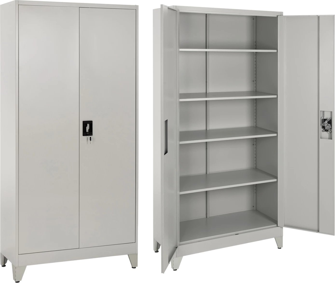 Dollap metalik dyerësh, ngjyrë gri e lehtë, DURON FH11979, 90x40x190 cm