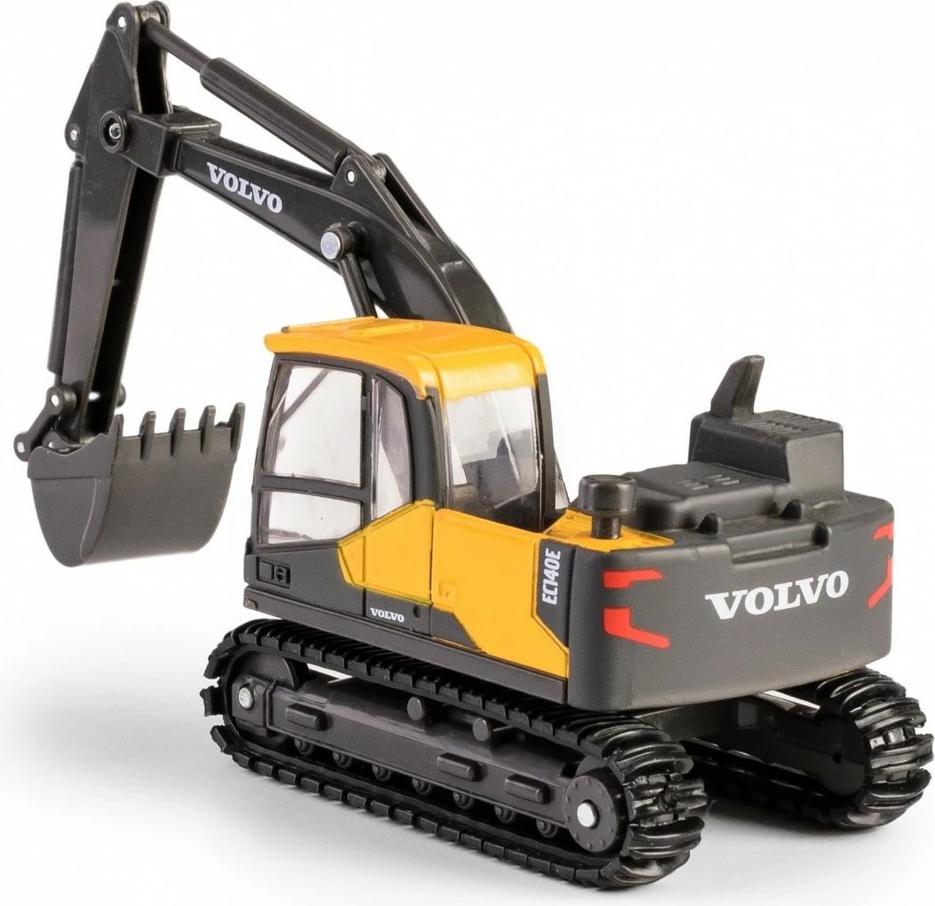 Ekskavator lodër Daffi Volvo EC140E, model metalik, 14 cm, zi/verdhë