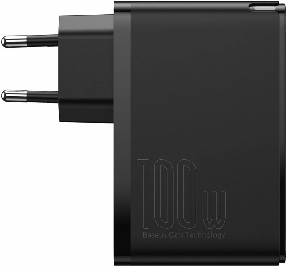 Karikues i shpejtë Baseus GaN2 Pro, 100W, 2x USB-C, 2x USB-A, i zi