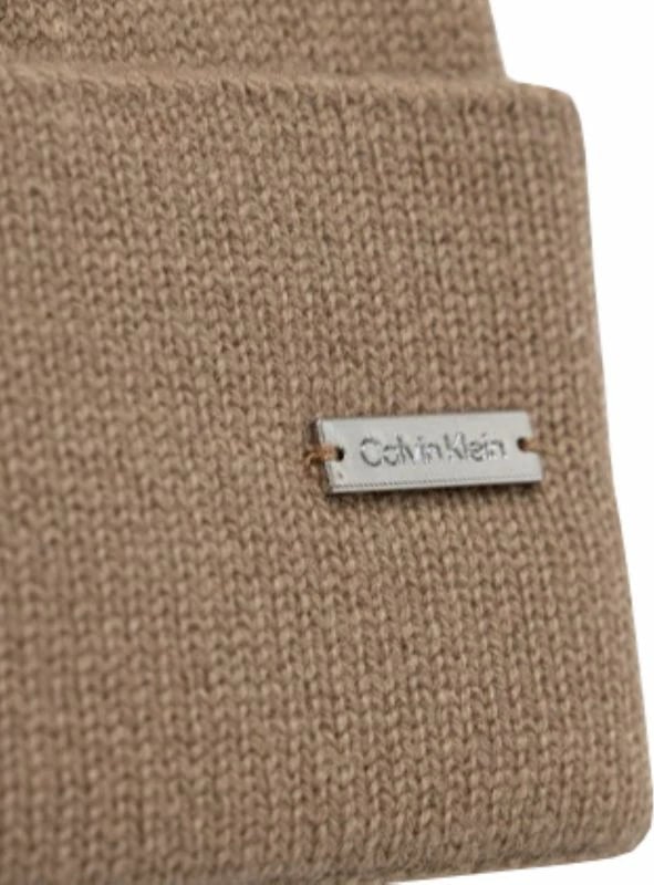 Kapelë Calvin Klein, Cashmere Beanie, për Femra, Bezh