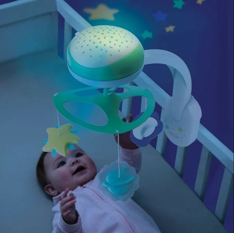 Karusel muzikor B-kids Infantino 3-në-1, projektor, plastikë, Blu/Gjelbër/E Bardhë/E Verdhe