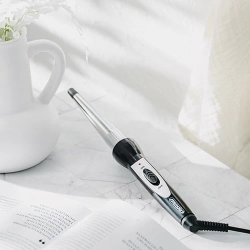 Masha flokësh, Adler, MS 2109, konike 13-25mm, qeramike, 40W, e zezë/argjendtë