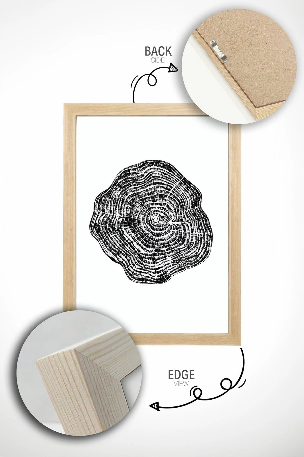 Pikturë dekorative me kornizë (2 copë), Wallity, Ersy2Lımodel27-Ahsap